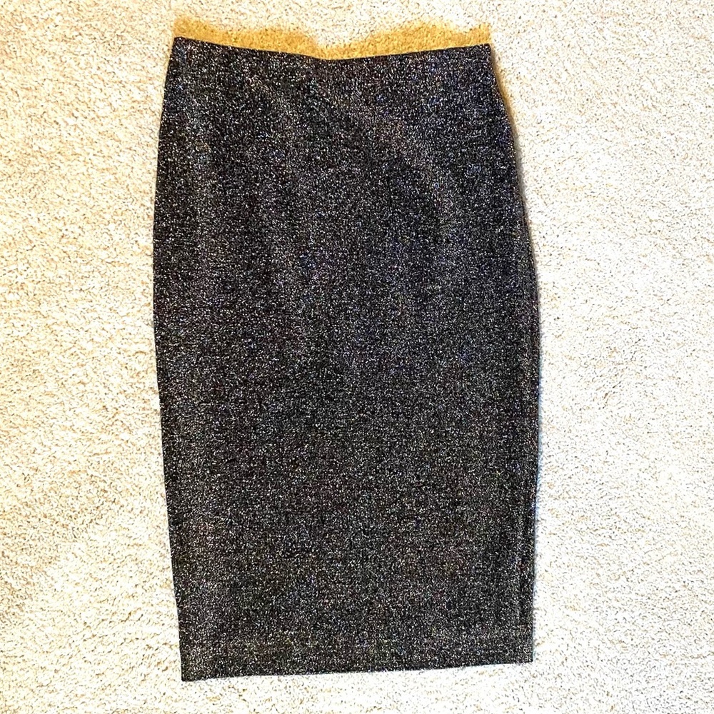 Express Metallic pencil skirt
